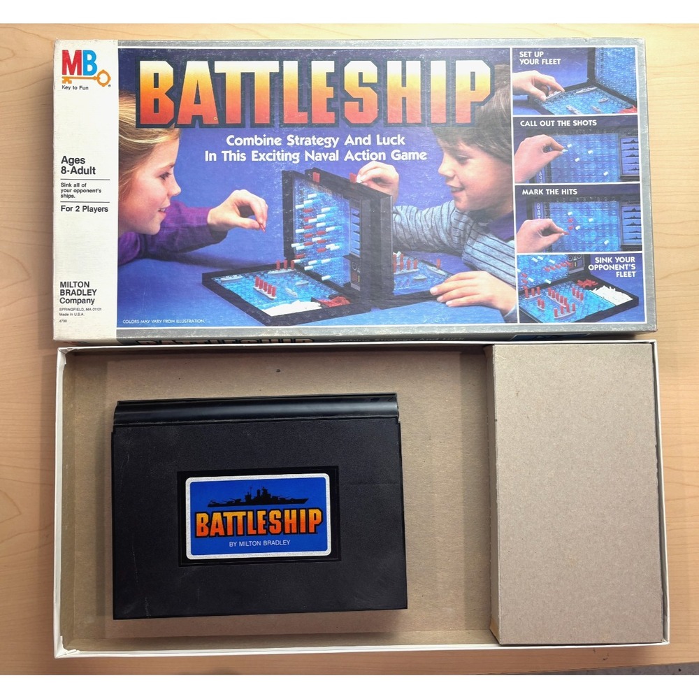 Milton Bradley Vintage 1981 Battleship Board Game 4730 Naval Strategy 2 Player